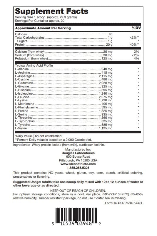 Douglas Laboratories Klean Isolate (Unflavored)