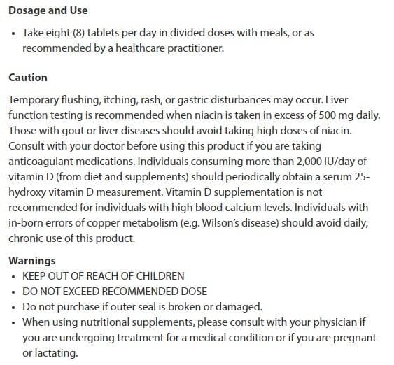 Life Extension Mix Tablets with Extra Niacin