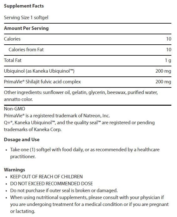 Life Extension Super Ubiquinol CoQ10 with Enhanced Mitochondrial Support