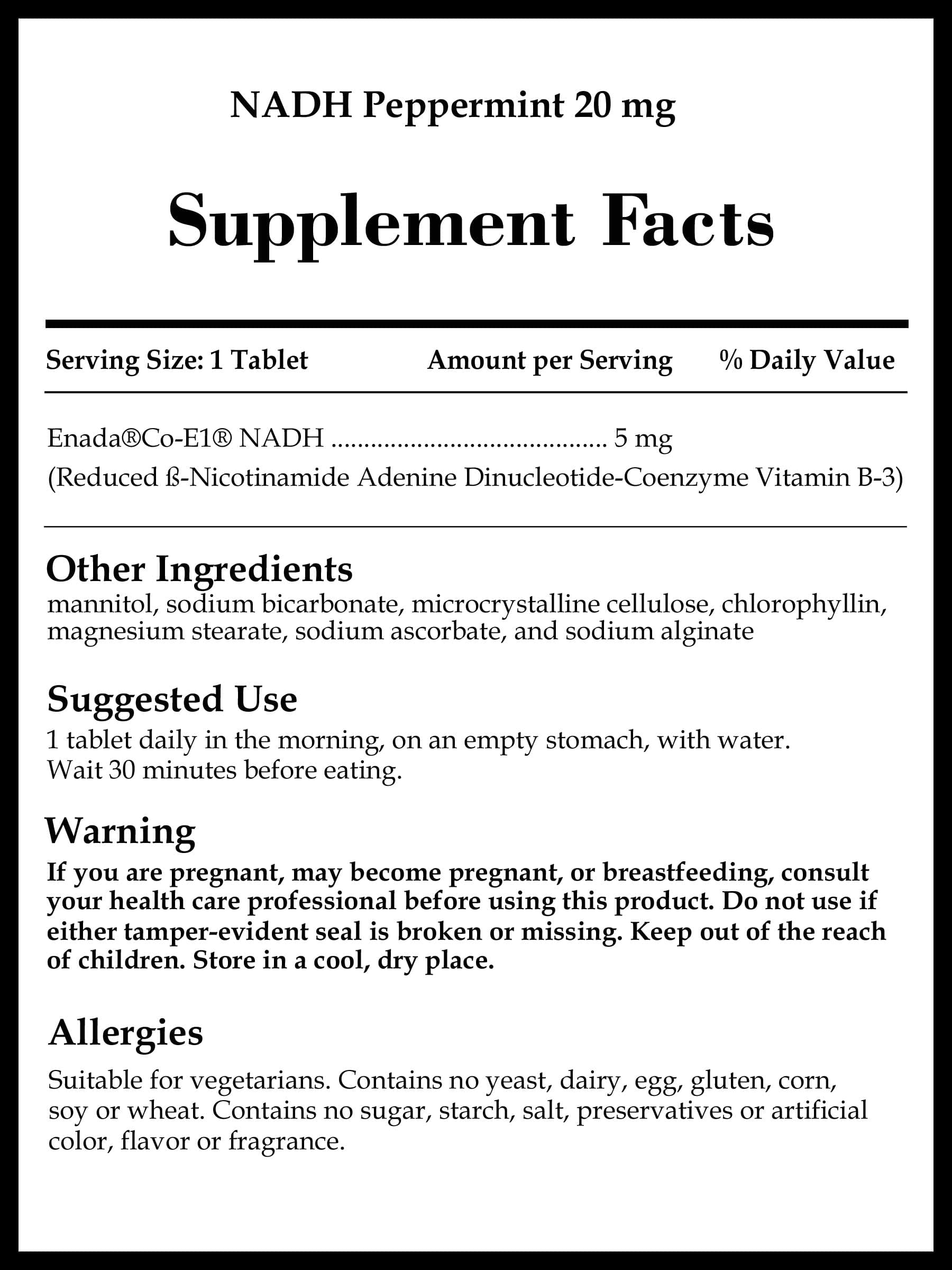 Source Naturals NADH Peppermint 20 mg