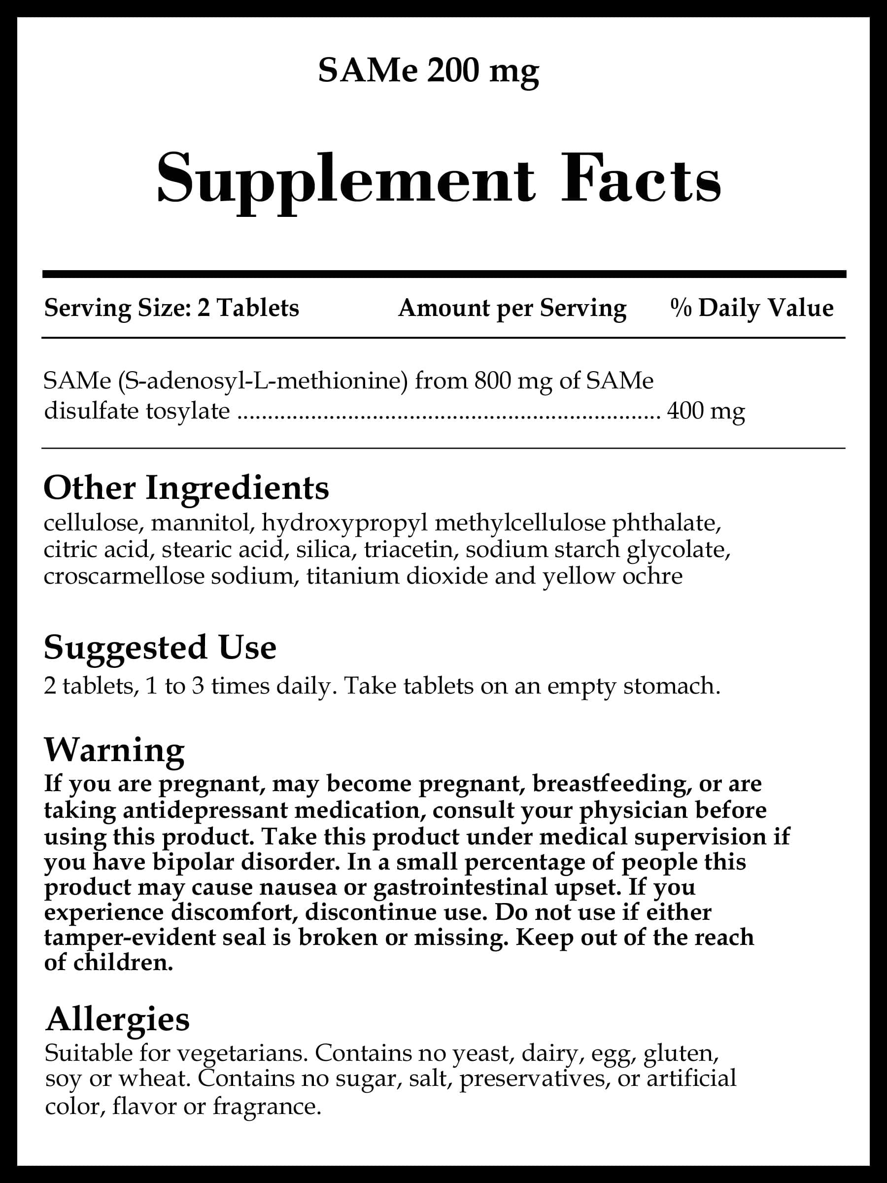 Source Naturals SAMe 200 mg